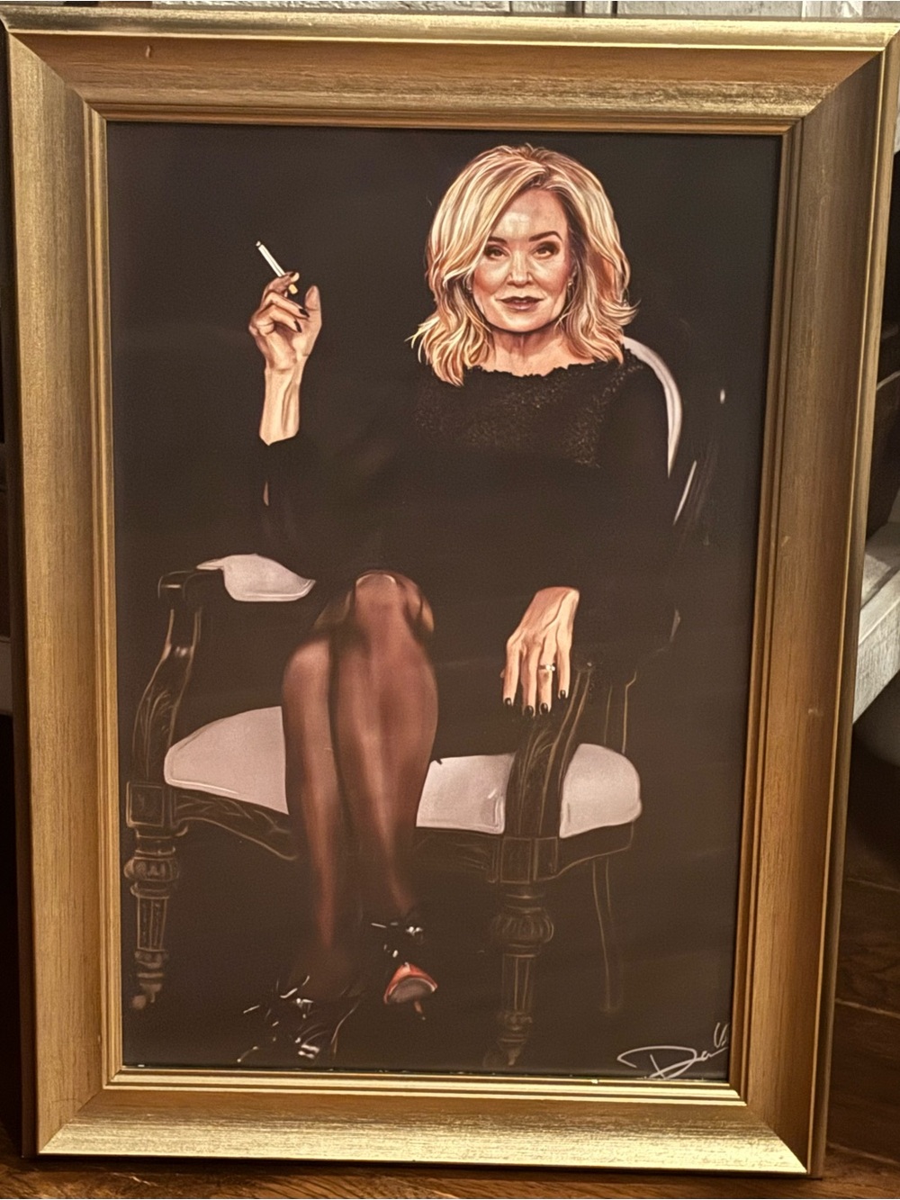 AHS 3 “COVEN” JESSICA LANGE FRAMED PRINT, BY ARTIST DANNY VALENTINE (11”x17”)